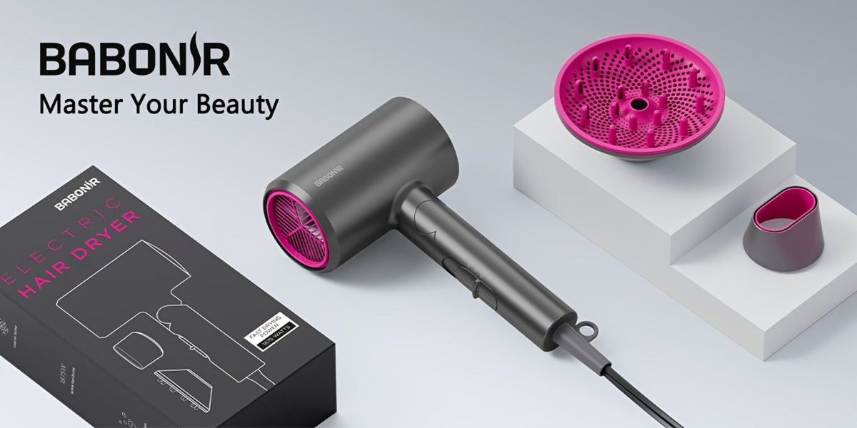 FZ201-Style 1875W Hair Dryer with Circular Rear Intake, Gray or White Finish and Three Pictured Attachments — image 13