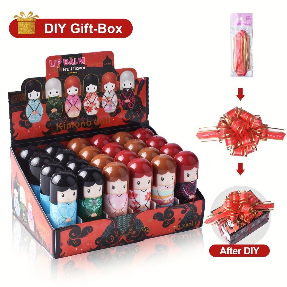 24-Piece Doll-Shaped Lip Balm Display Set in Two Illustrated Set A or Set B Checkout Options — image 5