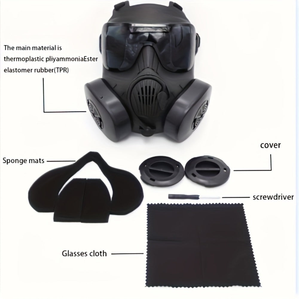 Tactical CS Costume Prop Mask Plastic Airsoft Style – Military Face Mask for Men Halloween Cosplay Role Play CS Simulation Ou