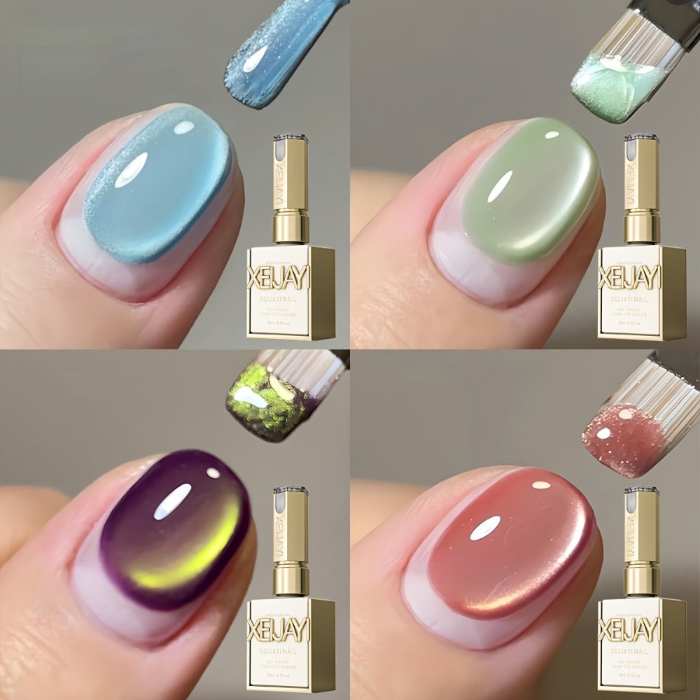 Four-Piece Cat Eye Gel Polish Set in Photo-Frame Bottles with 152, 153, 159 and 132 Color Codes — image 1