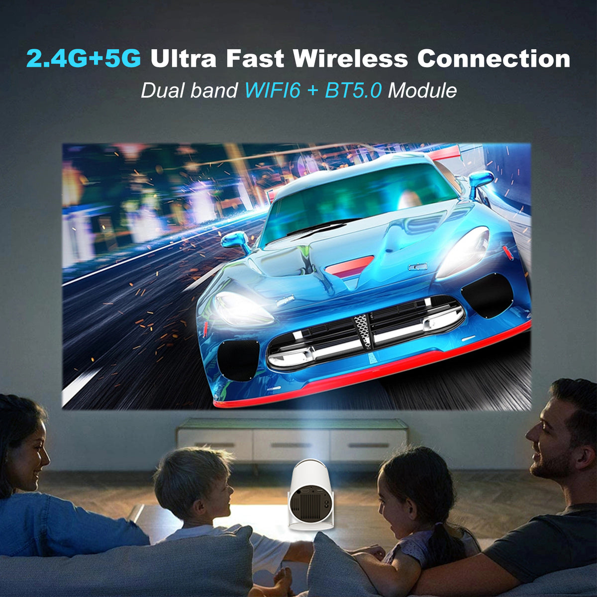 Home HD Projector Bluetooth Portable Mini 4K Mini Phone Y5S Home Theater Projector
