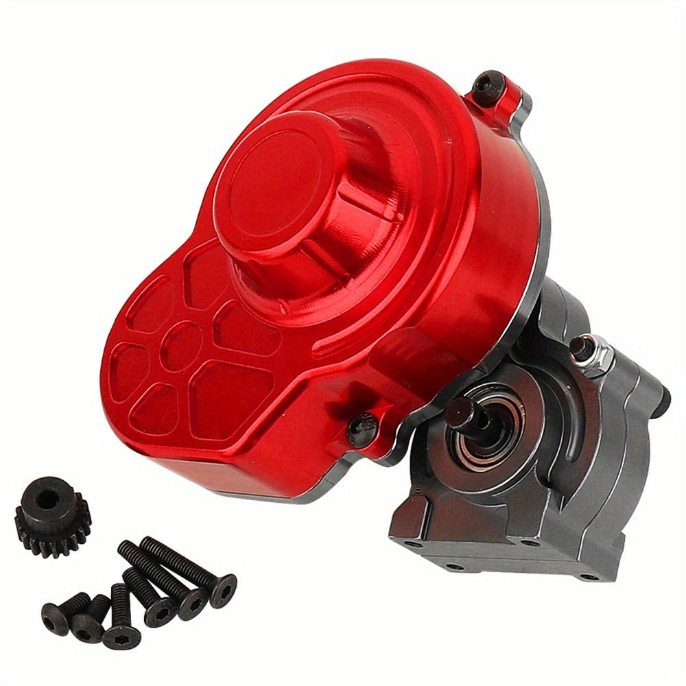 Metal Gearbox with Motor Gears for 1/10 RC Crawler Truck – LCG Transmission Upgrade for Axial SCX10 WRAITH 313mm Wheelbase — 