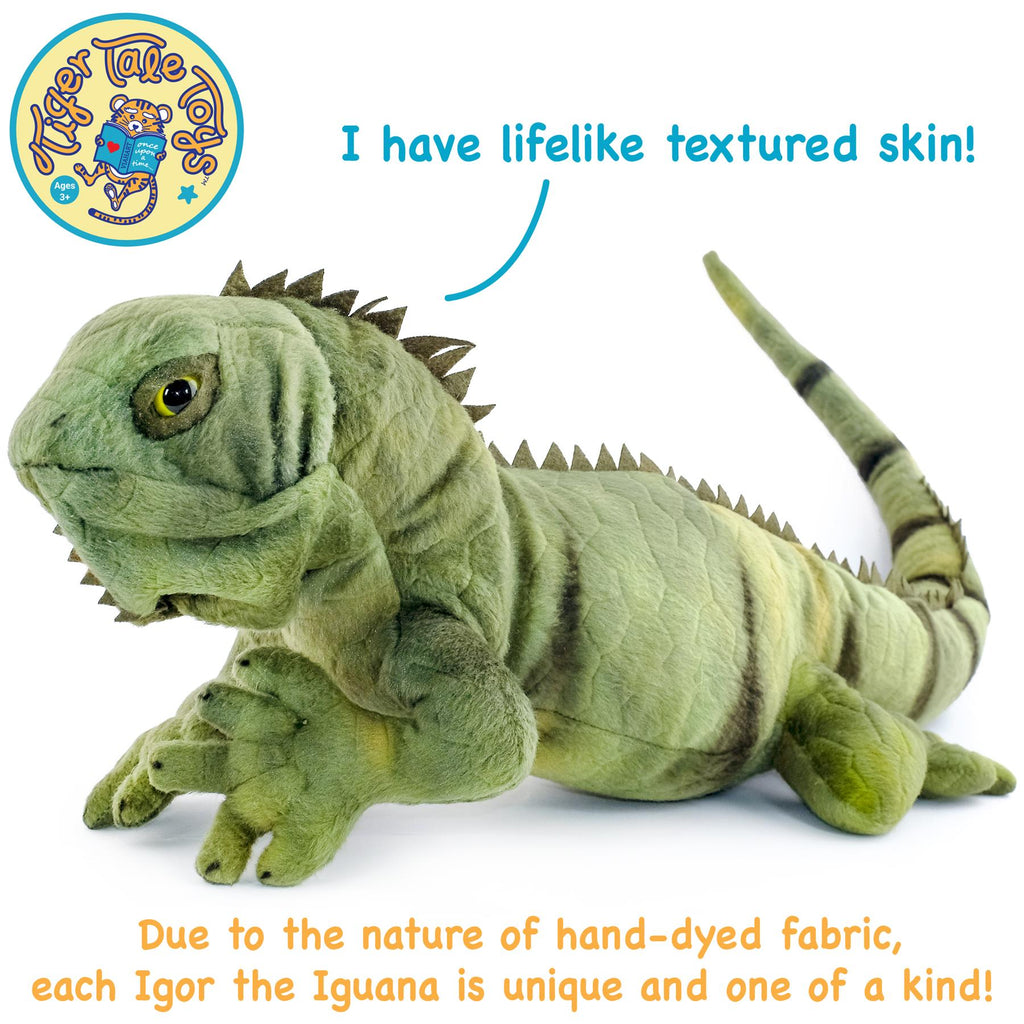 Large Iguana Stuffed Animal Plush 27 Inch, Igor the Iguana Realistic Lizard Plush Toy by Viahart — image 5
