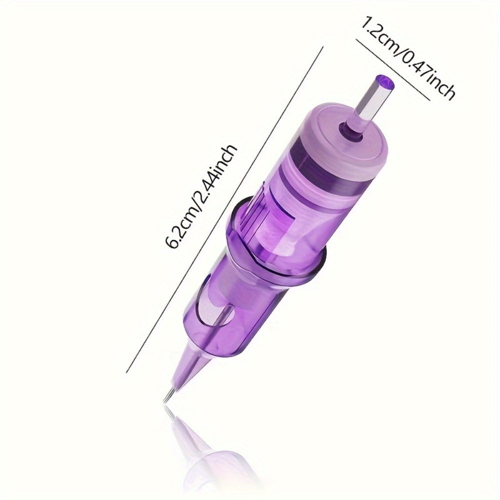 Tattoo Cartridge Needles 30 50pcs Purple RL RS RM M1 Mixed Sizes - Tuffking Disposable for Temporary Body Art, Festivals and 