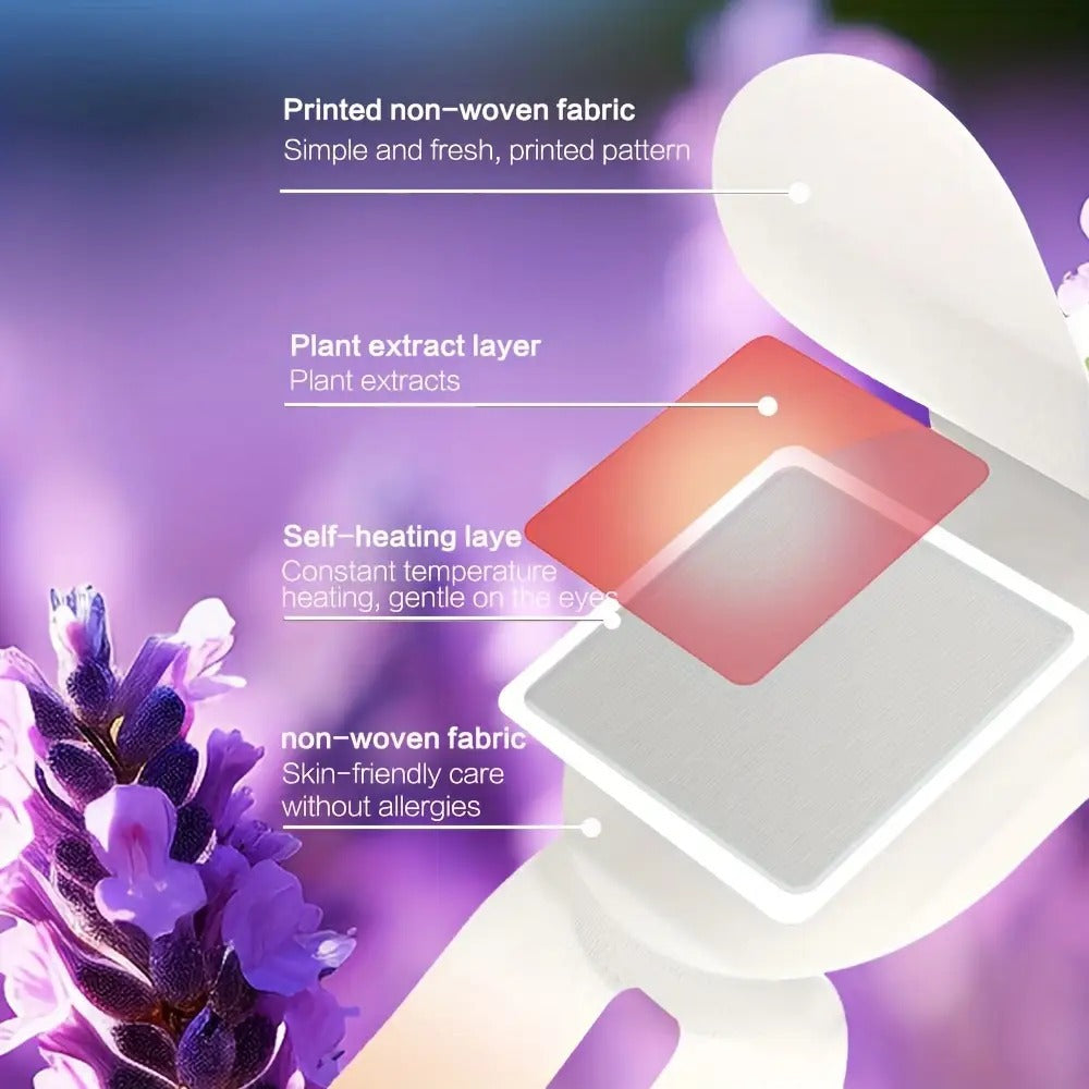 Steam Eye Mask in a Self-Heating Lavender Aromatherapy Design for Warm Compress Dry Eyes Fatigue and Strain Relief — image 9