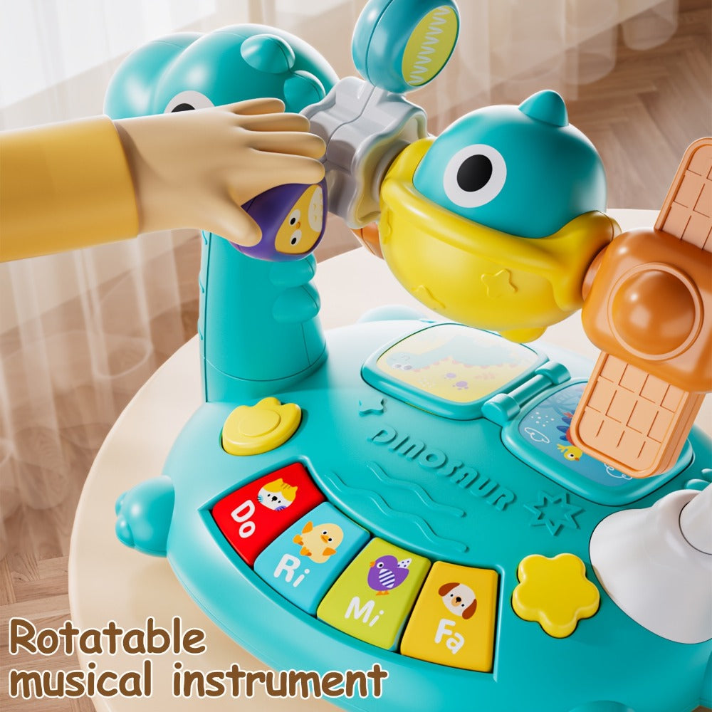 Dinosaur Piano Toy for Kids, Rotatable Smart Music Box with Space Theme, Mini Electronic Musical Instrument for Toddlers — im