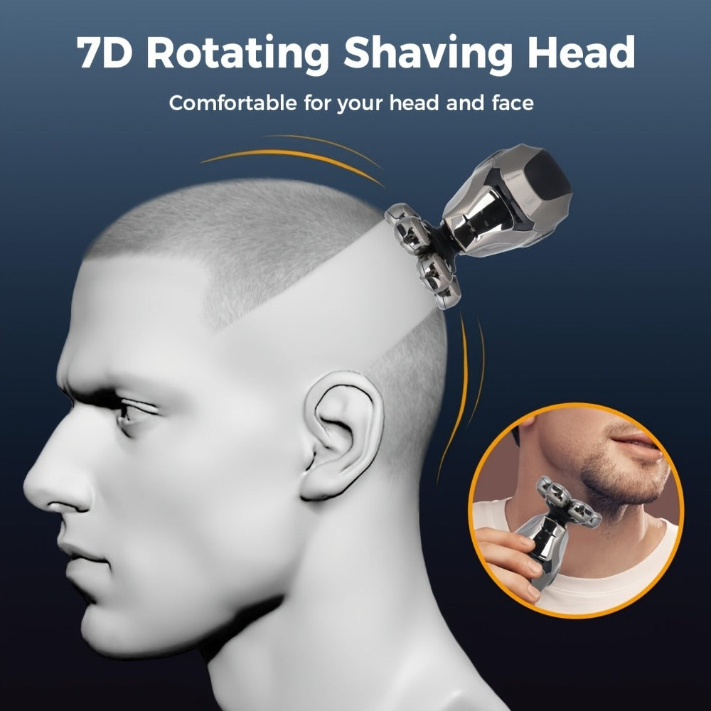 Electric Shaver 8D Floating Rotary Head with IPX5 Wet/Dry Use, LED Display and Two Grooming Set Options — image 9