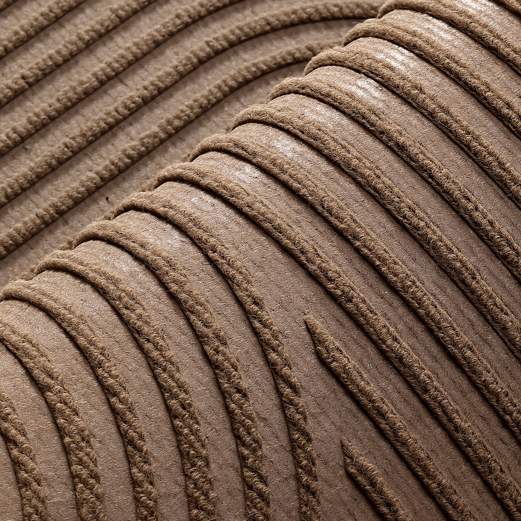Time Arc Door Mat with Geometric Groove Pattern in Black, Gray or Brown and Two Rectangular Sizes — image 17