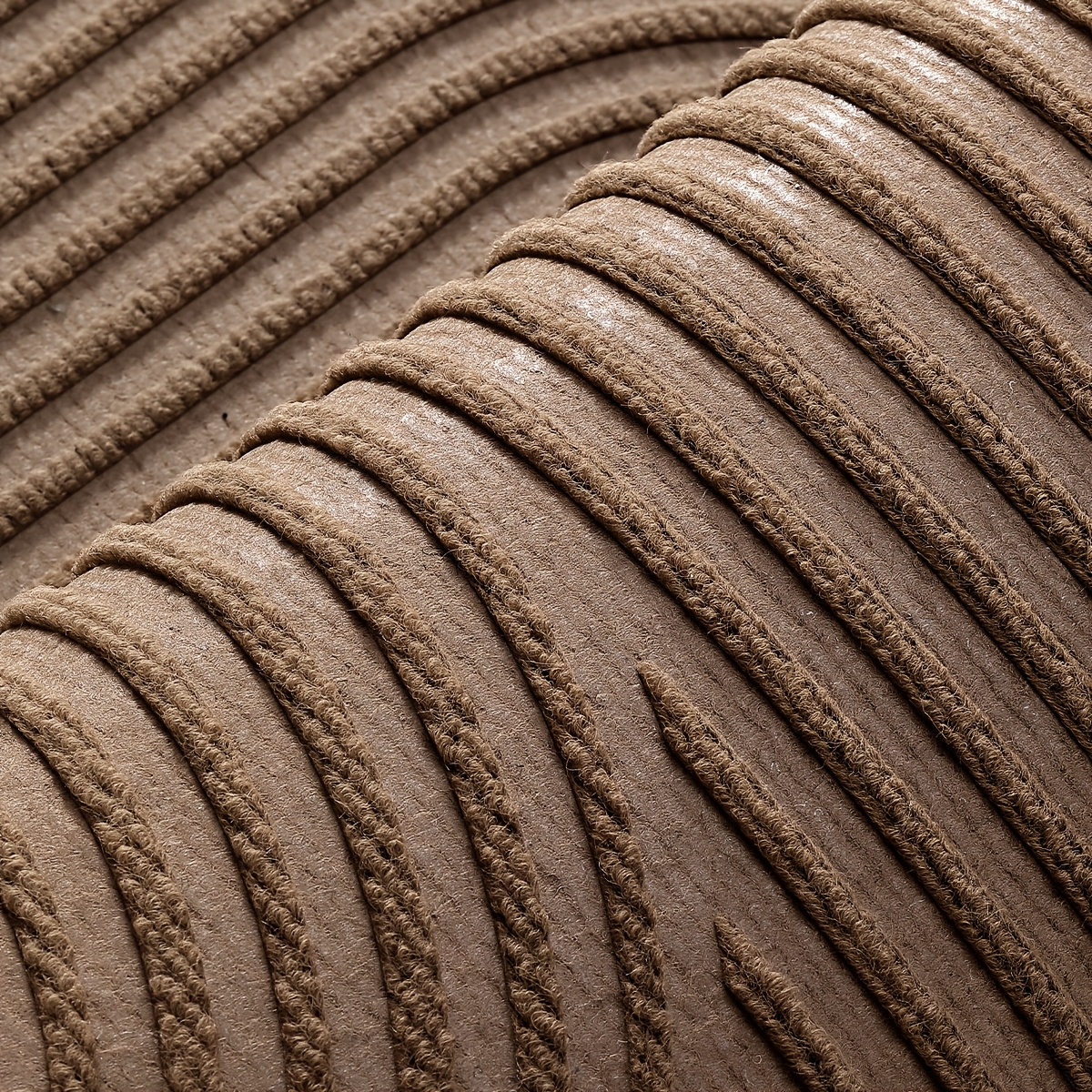 Time Arc Door Mat with Geometric Groove Pattern in Black, Gray or Brown and Two Rectangular Sizes — image 17