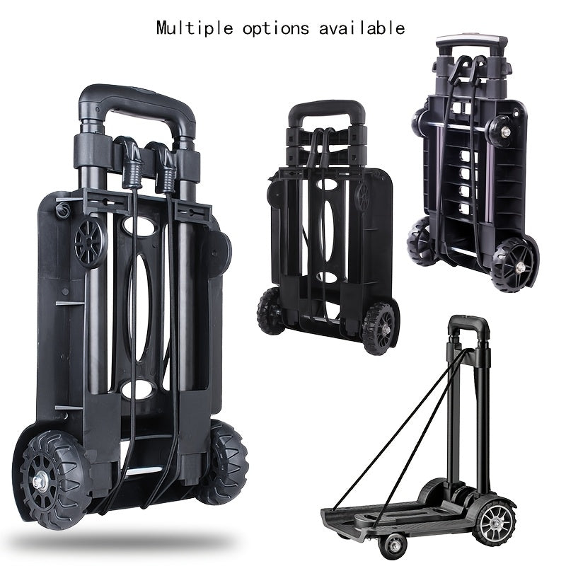 Compact Folding Aluminum Hand Truck with Telescoping Handle and Two- or Four-Wheel Configuration Options — image 2