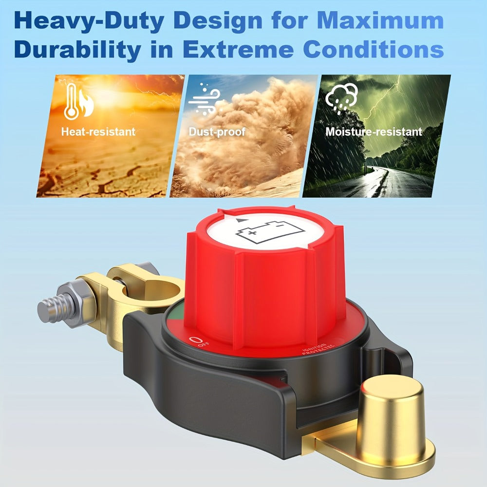 Battery Disconnect Switch 1000A Heavy Duty Manual Lever On/Off Negative Cut-Off with Screw Terminals for Car Truck Boat RV Ma