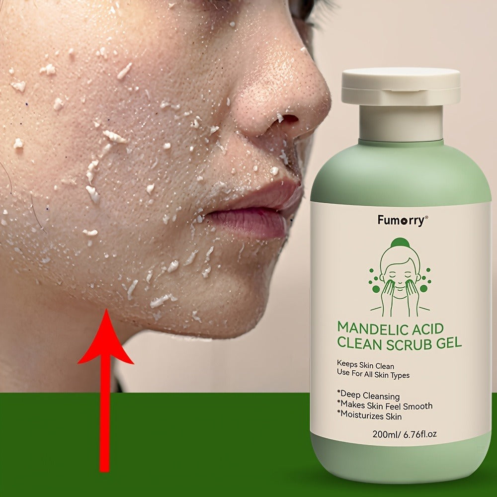 Mandelic Acid Exfoliating Gel 200ml with Aloe & Rose Extract, Deep Cleansing Pore Cleanser for Face & Body — image 1