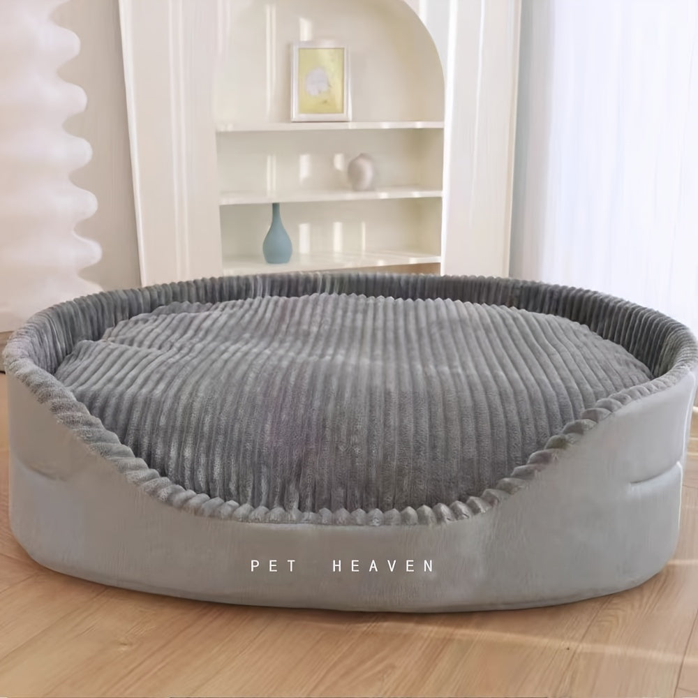Ribbed Bolster Pet Bed System with M-XXL Beds and Separately Labeled Replacement Mat or Cushion — image 3
