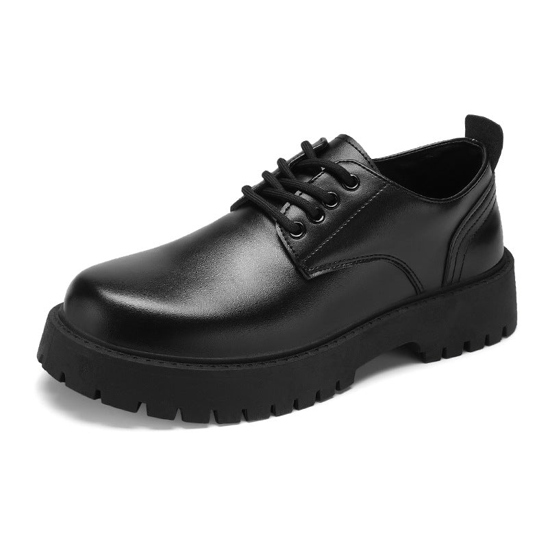 Mens Business Waterproof Black Leather Shoes