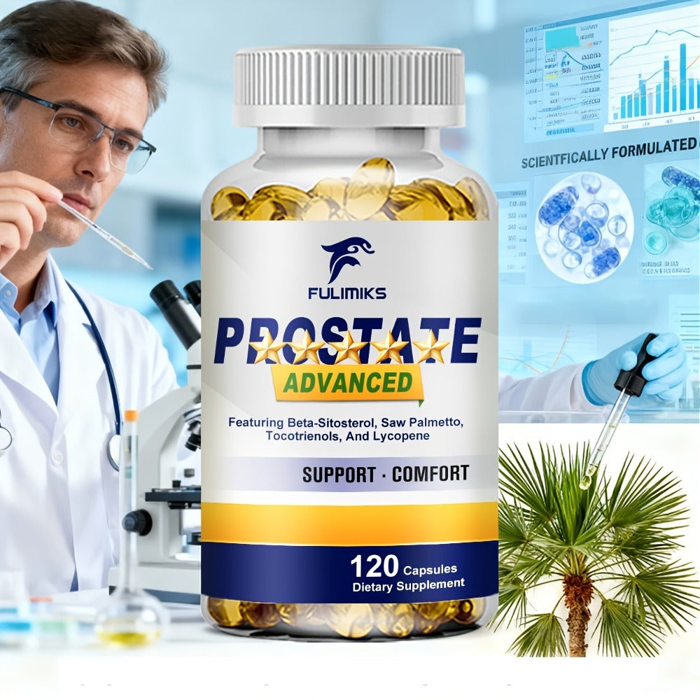 Dietary Supplement Saw Palmetto Extract and Zinc Capsules in a Men’s Formula, 120 Count for Daily Supplement Routines — image