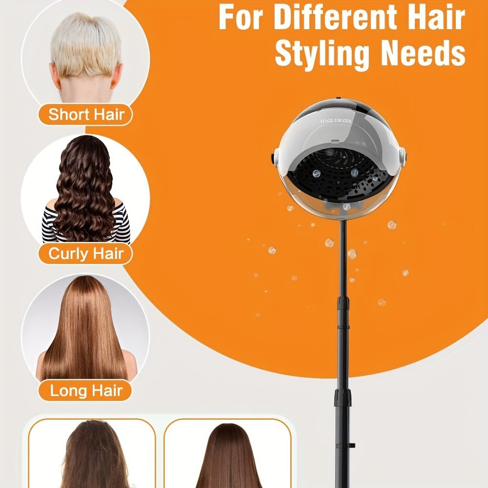 Ionic Floor-Standing Hooded Hair Dryer 1875W, Adjustable Height Professional Salon Hood Dryer for Deep — image 3