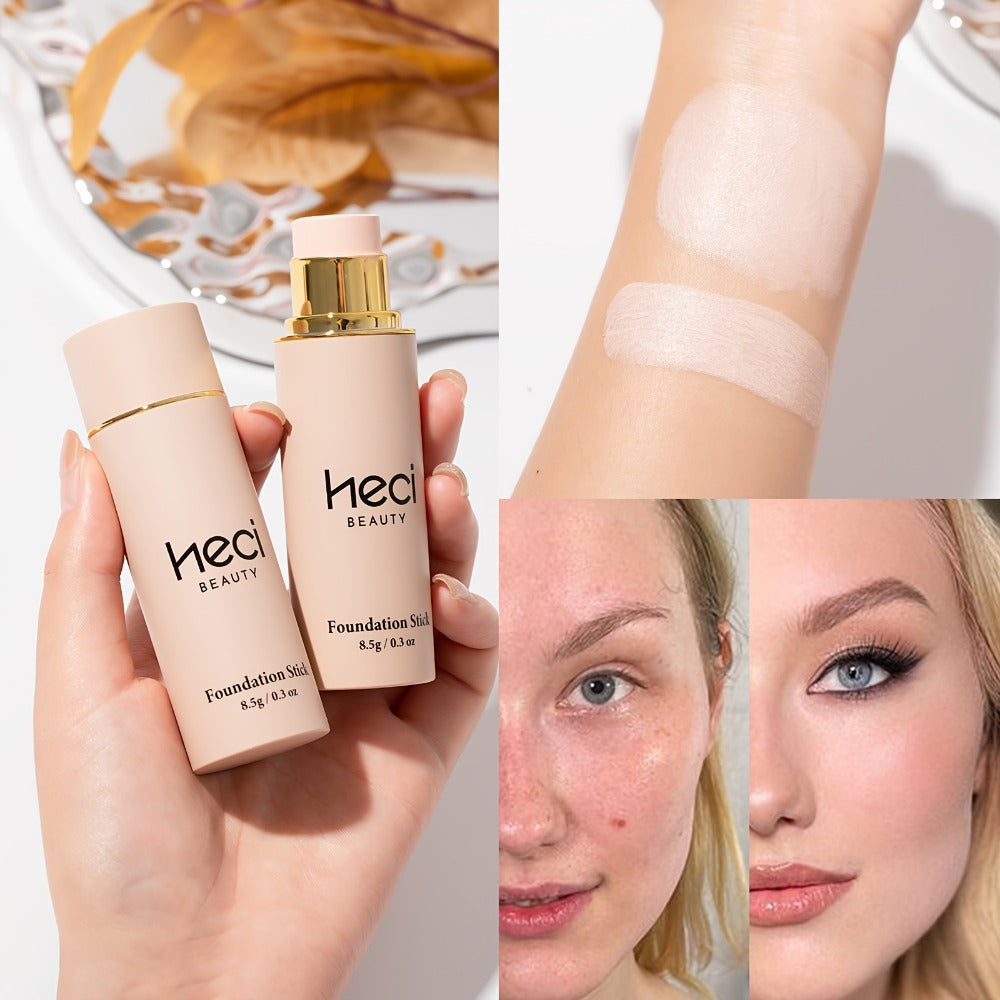 CC Cream Foundation Stick 2-Pack – Full Coverage Concealer, Waterproof Long-Lasting Natural Matte Finish, Lightweight Moistur