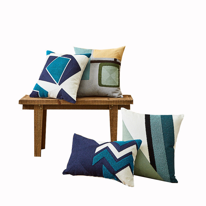 Simple Embroidered Cushion Embroidered Pillow Cover