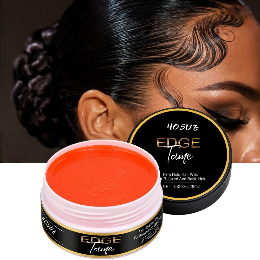 Edge Control Hair Wax Gel 150g, Styling Gel for Edges, Braids & Frizzy Hair, Non-Greasy Natural Shine Finish for Women & Men 
