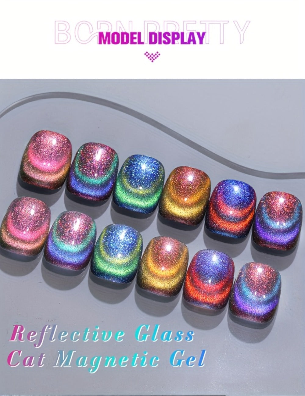 6-Piece Magnetic Cat-Eye Gel Nail Polish Set with Double-Light Reflection — image 17
