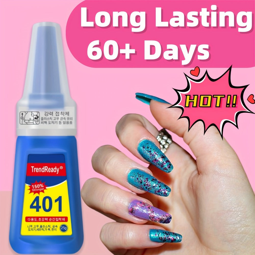 Nail Glue Set, TrendReady 401 25g Bottles in 1+1, 3+1, 5+1 or 7+1 Pack Options with Pointed Nozzles — image 10