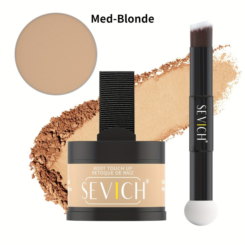 Hairline Powder Root Touch-Up Kit with Refill & Brush – Waterproof Instant Grey Hair Concealer Fills Sparse Hairline Bald Spo