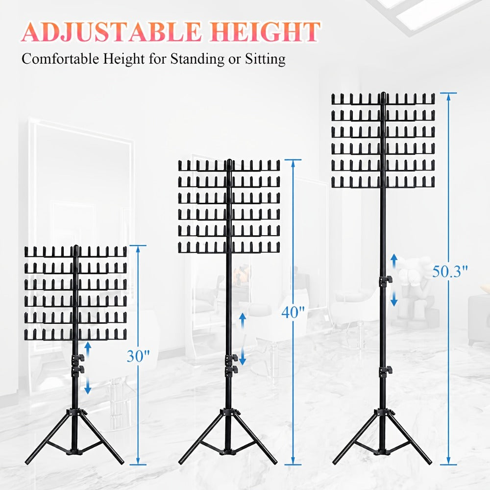 144 Peg Hair Extension Rack Freestanding Organizer with Divider Separator – Standing Braiding Hair Holder Display Stand for S