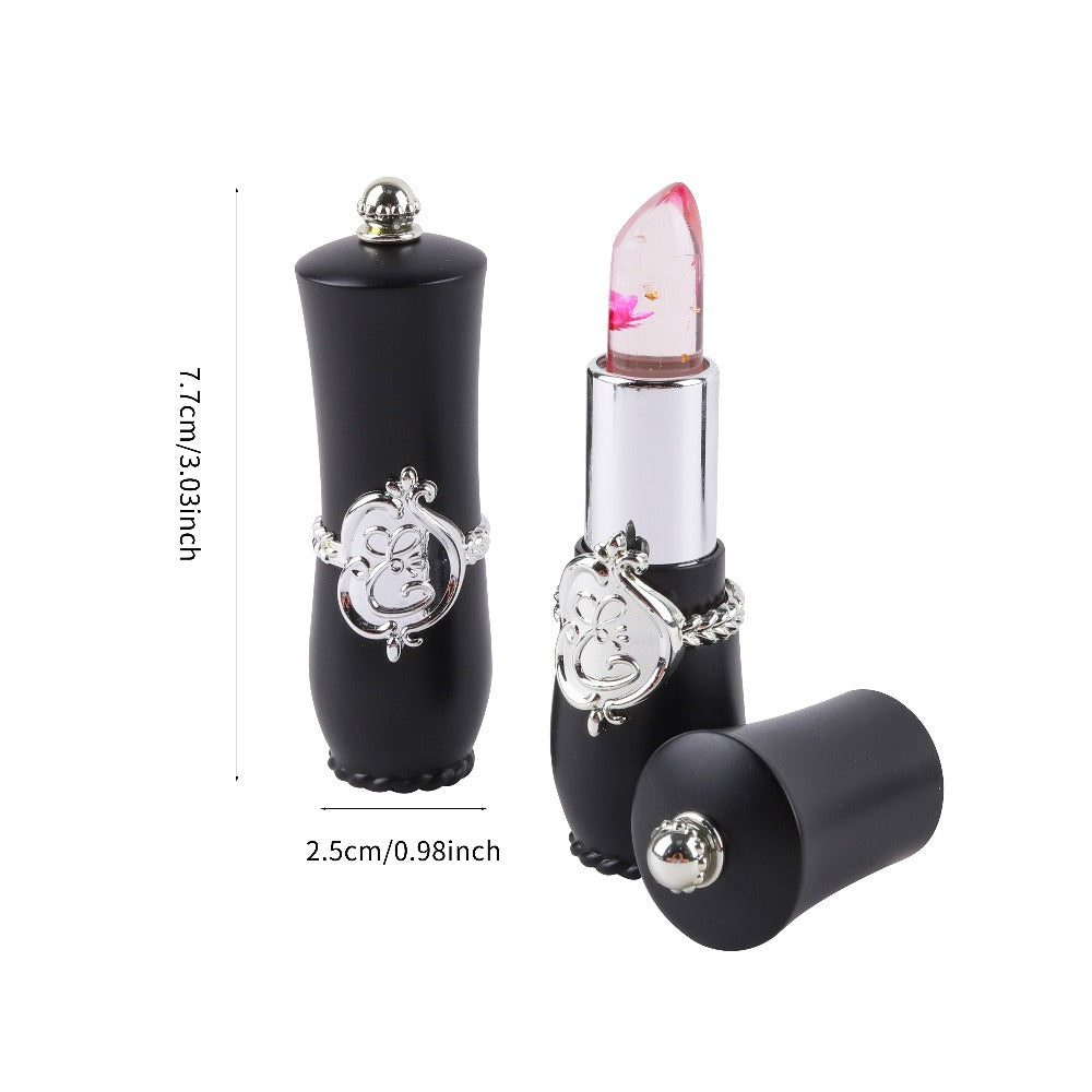 Lipstick Set, 12-Piece Flower-Core Jelly Collection with Pink-and-Black or Black-and-Black Case Options — image 4
