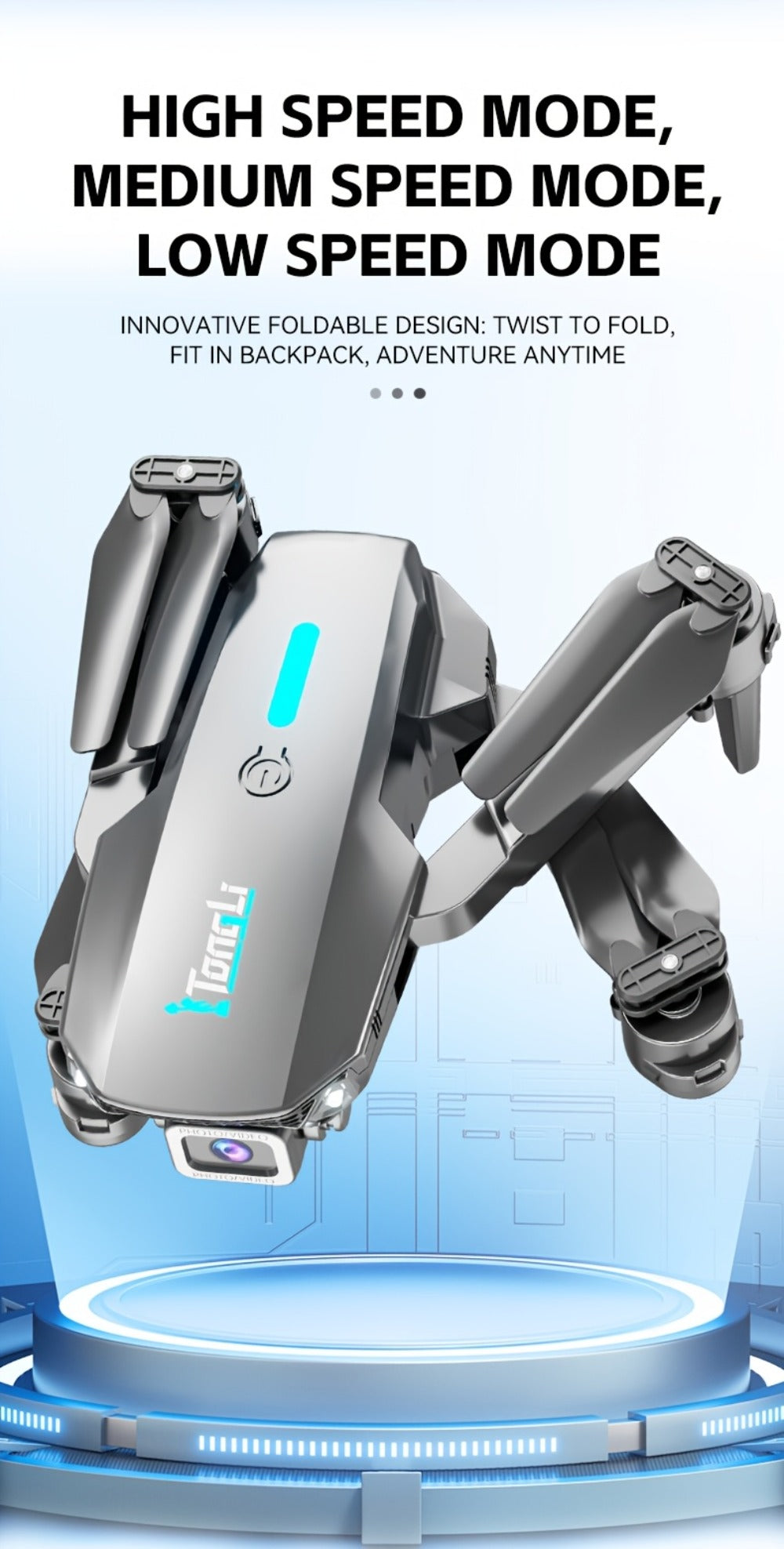 Foldable HD Camera Drone Free Storage Bag USB-C Charging 3D Flips Single or Dual Camera Built-in Screen Remote — image 17
