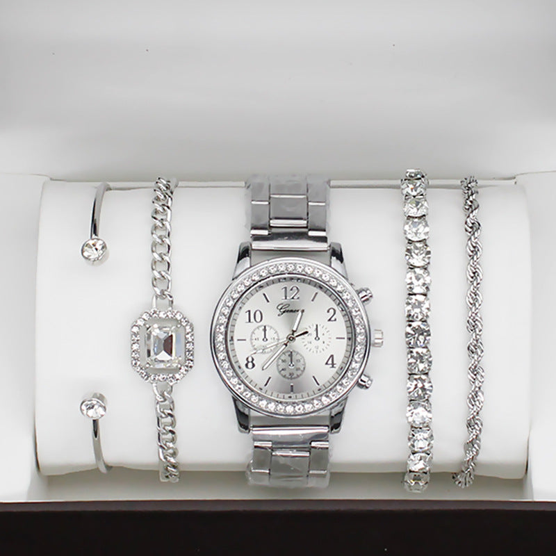 Women's  Set With Bracelet 4 Pieces FashionWatch Quartz