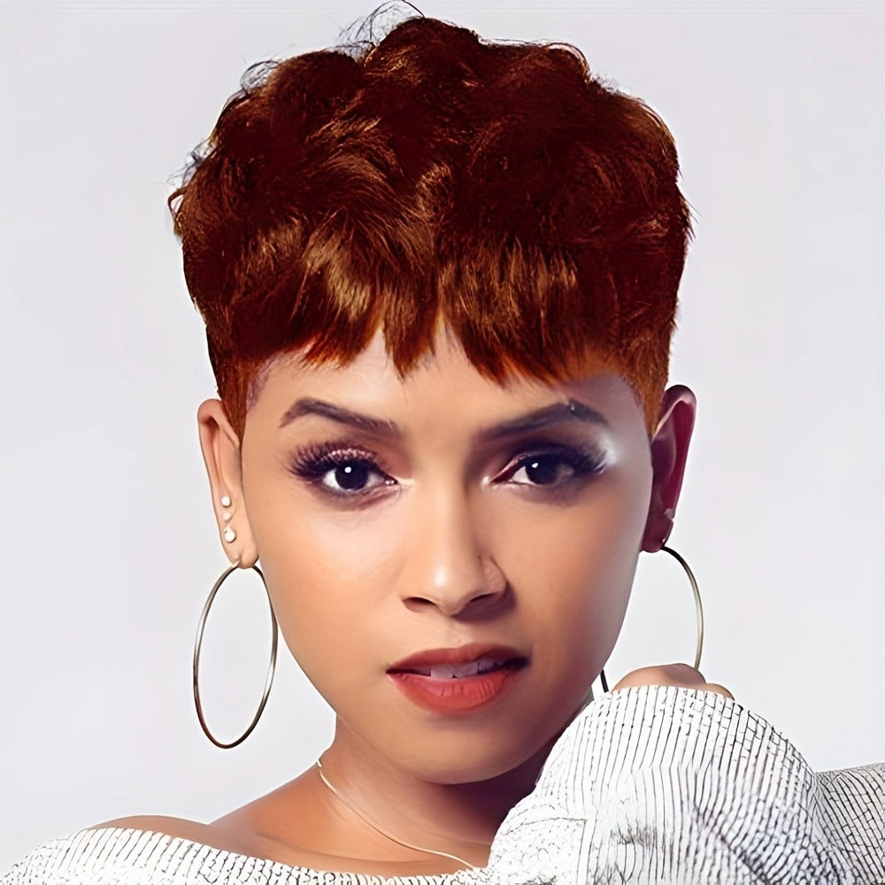 Synthetic Wig 4-Inch Short Body Waves with Rose Net Cap in Six Bold Color Codes for Parties — image 2