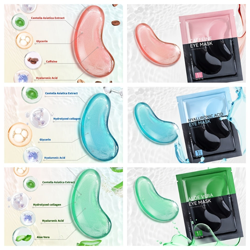 40-Pair Four-Color Under-Eye Patch Combo Box with Gold, Green, Blue and Pink Individual Pouches — image 8