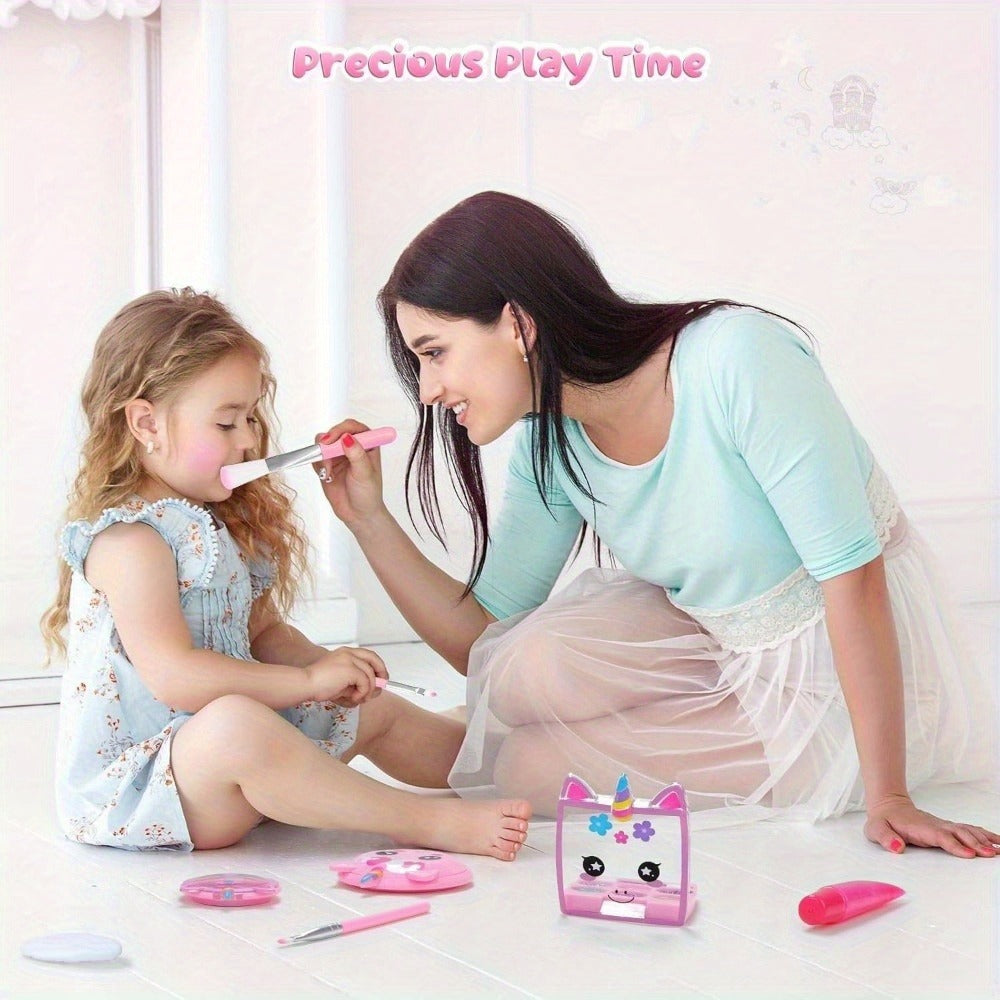 Kids Pretend Makeup Set for Girls Ages 3-12, Princess Cosmetics with Crossbody Coin Purse, Dress Up Role Play Toy — image 8