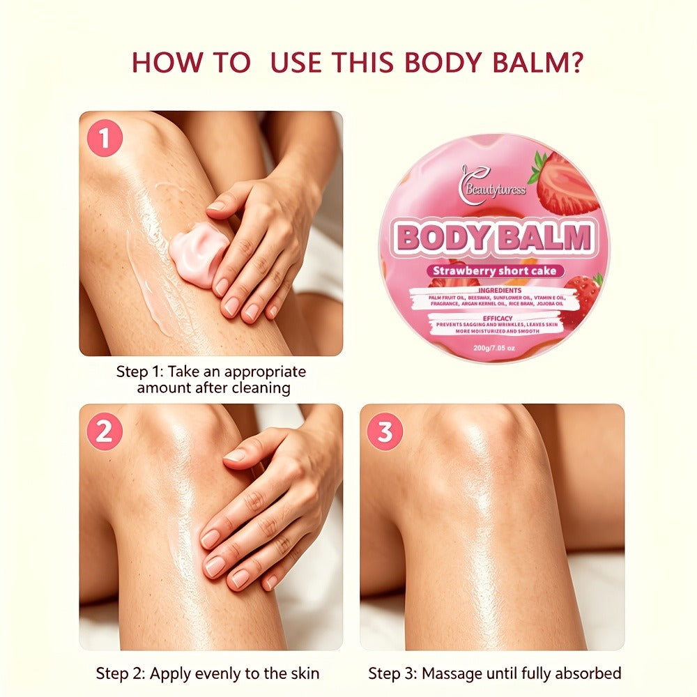 Body Butter Cream 200g Shea Butter Vitamin C Glycerin – Deep Moisturizing Body Glaze for Dry Skin Long-Lasting Hydration Hypo