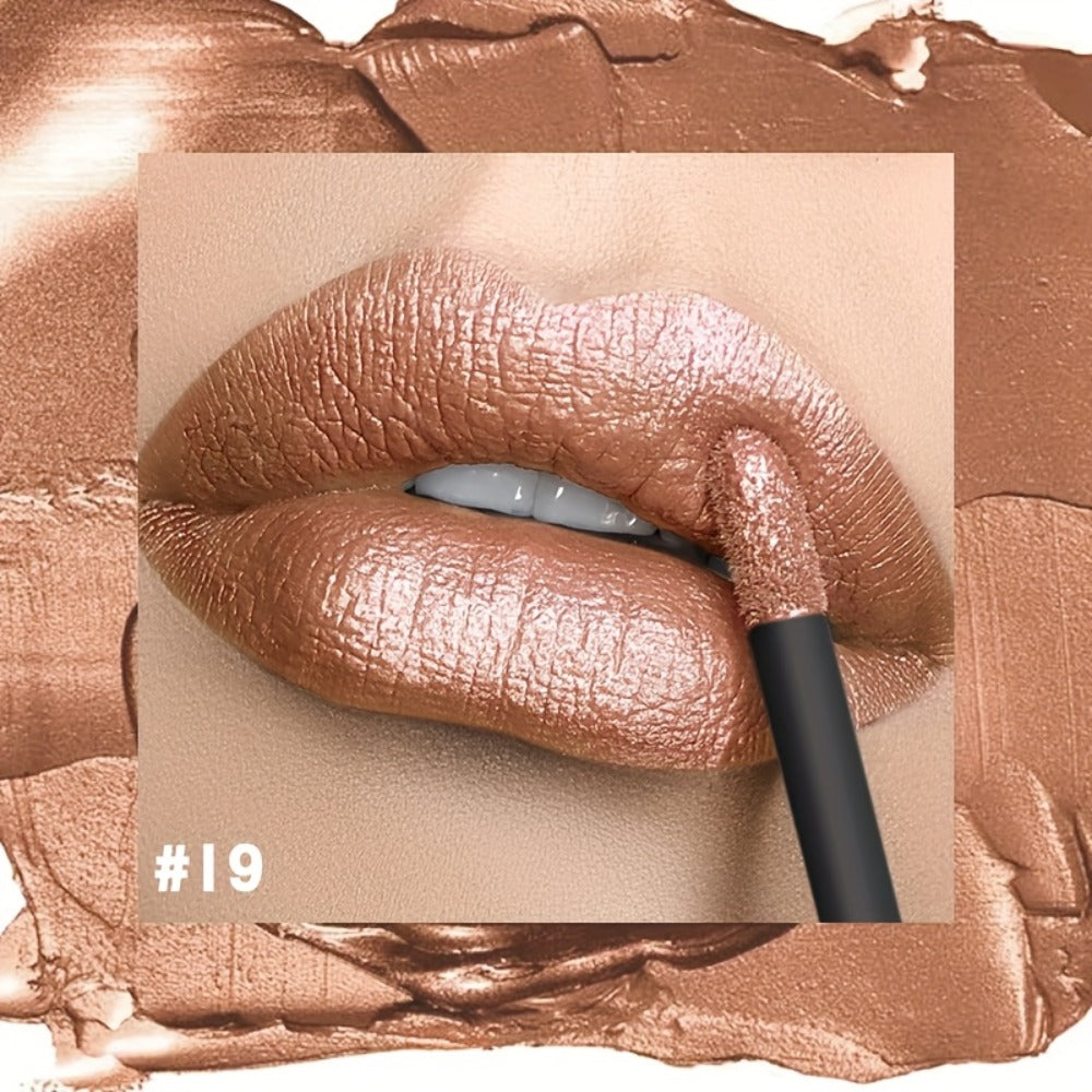 Metallic Shimmer Lip Gloss with Wand Applicator and Eleven Numbered Shade Options from 13 to 24 — image 13