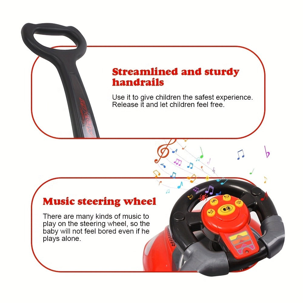 3-in-1 Toddler Push Ride & Walker Car, Baby Ride-On Toy with Guardrail, Music & Under-Seat Storage for Ages 18-36 Months — im