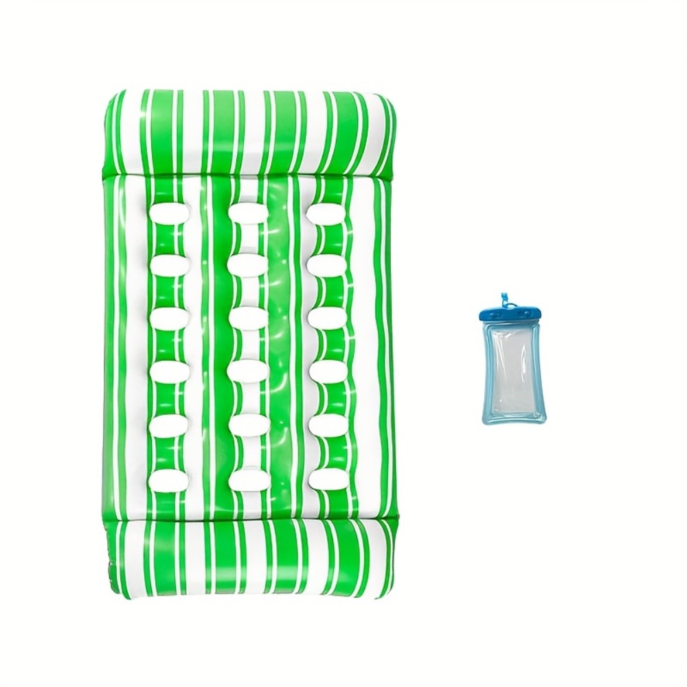 Pool Float Striped Tanning Mat with Built-In Headrest, 51.18 x 27.56 Inches and Three Color Selections — image 11