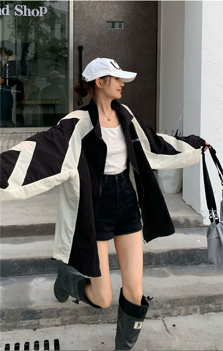 Sun Protection Clothing For Women Retro Workwear Outdoor Jacket Coat