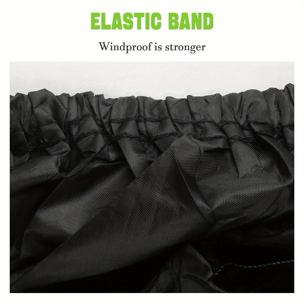 Black Full Car Cover with Green Reflective Tabs, Storage Bag and 5.1 x 2 x 1.5 m Vehicle Fit Size — image 8