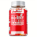 Horny Goat Weed Gummies with Maca Root Tongkat Ali Tribulus & L-Arginine, Men's Vitality & Energy Support Chewable Supplement