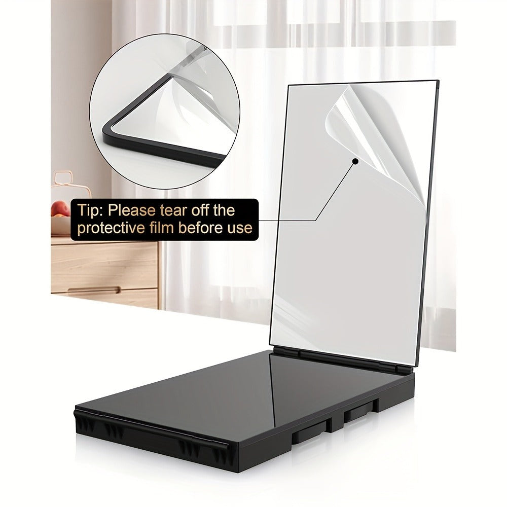 Three-Way Hair Cutting Mirror with Folding Panels, Adjustable Door Hooks and LED, Non-LED or Two-Pack Options — image 15