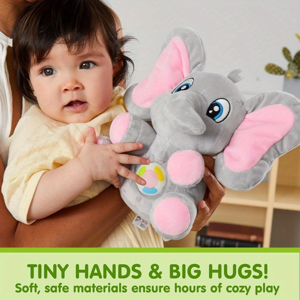 Plush Musical Elephant Baby Toy with Music & Lights, Stuffed Animal Sensory Toy for Infants 6+ Months — image 7