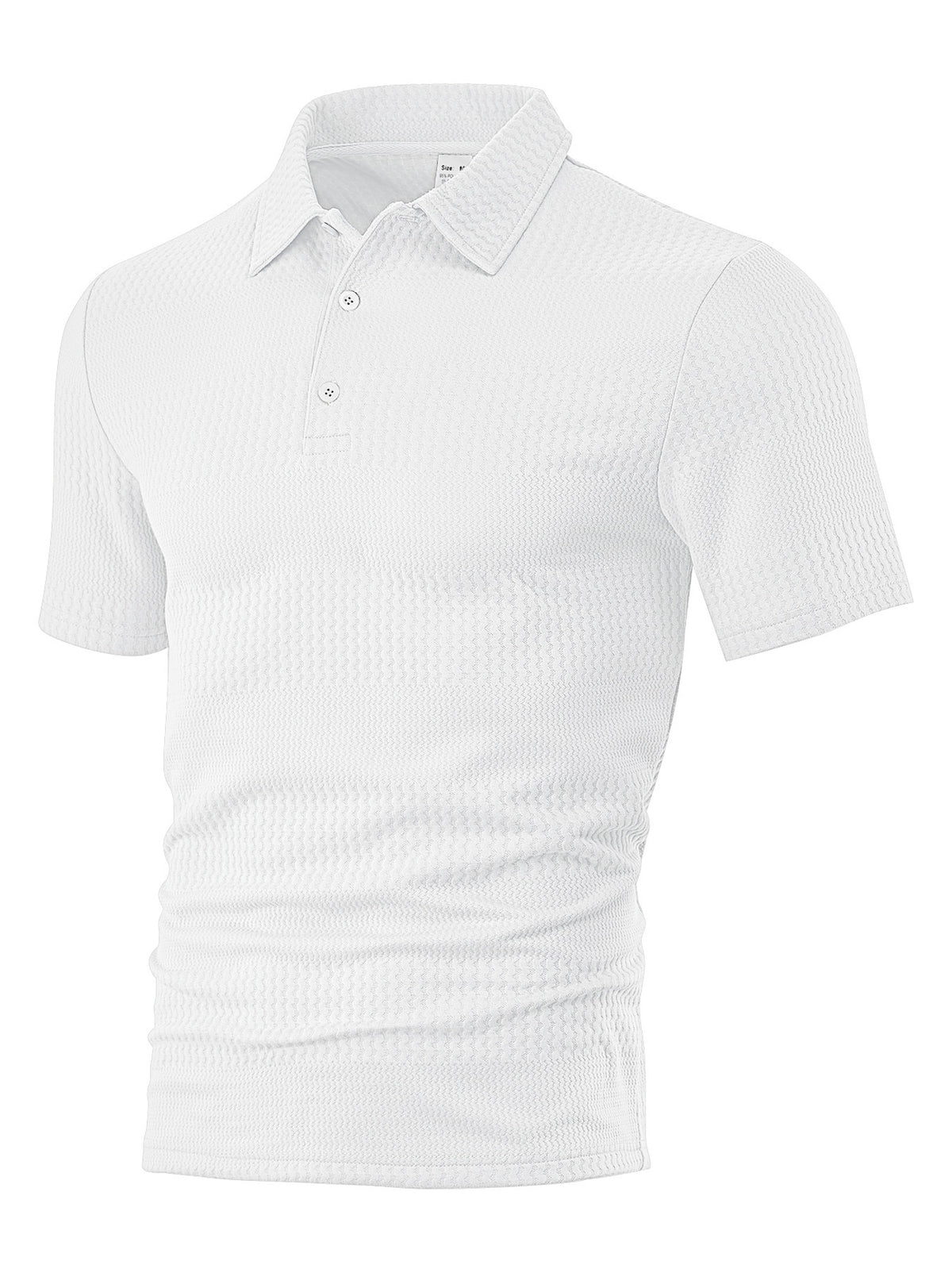 Men's Loose Casual Lapel Jacquard Short Sleeve