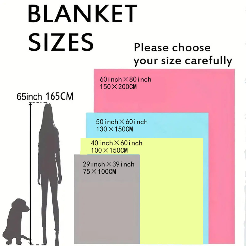 Deer Pattern Flannel Throw Blanket 200-250GSM, for Sofas, Beds and Everyday Home Comfort, with the Listed Configuration — ima
