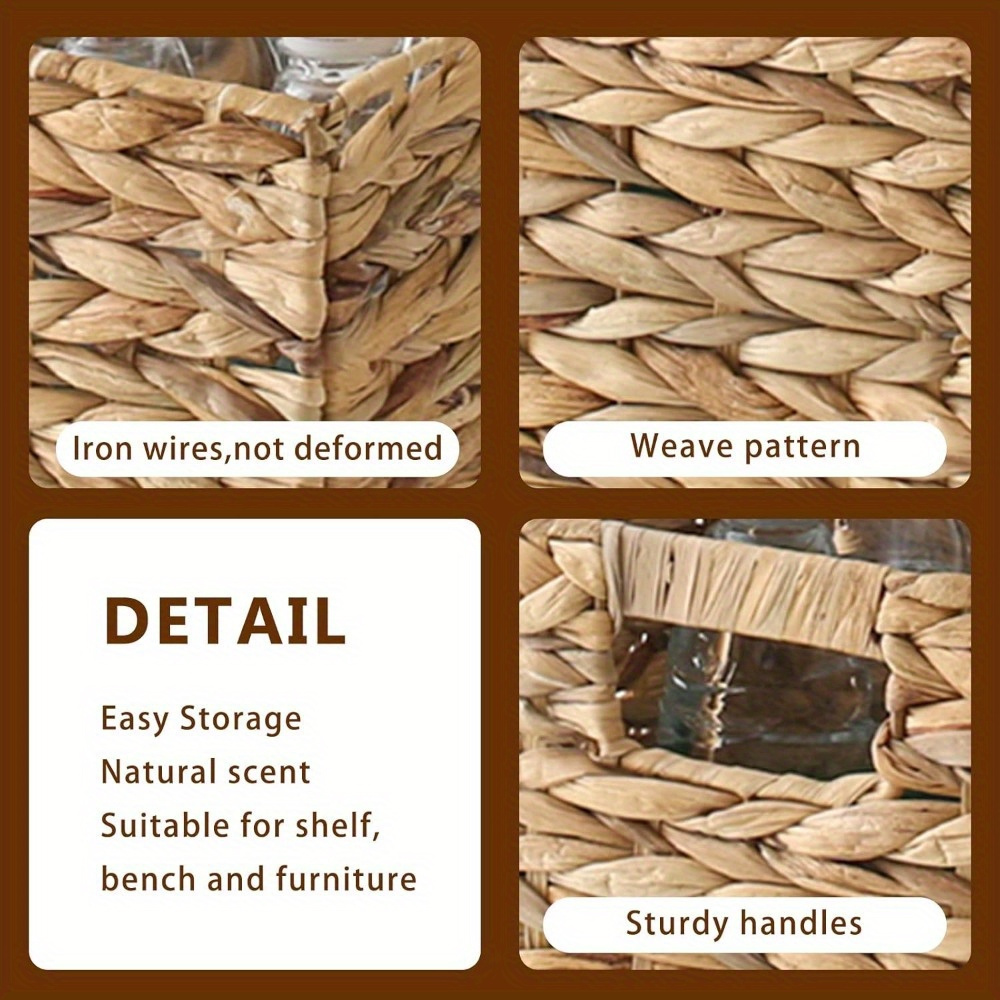 Water Hyacinth Storage Baskets with Seagrass and Paper Rope Options in 2- or 4-Pack Cube Sizes — image 15