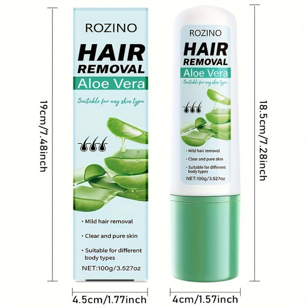 Hair Removal Cream ROZINO 100g Aloe Vera and Squalane Tube with Carton for External Body Grooming — image 5
