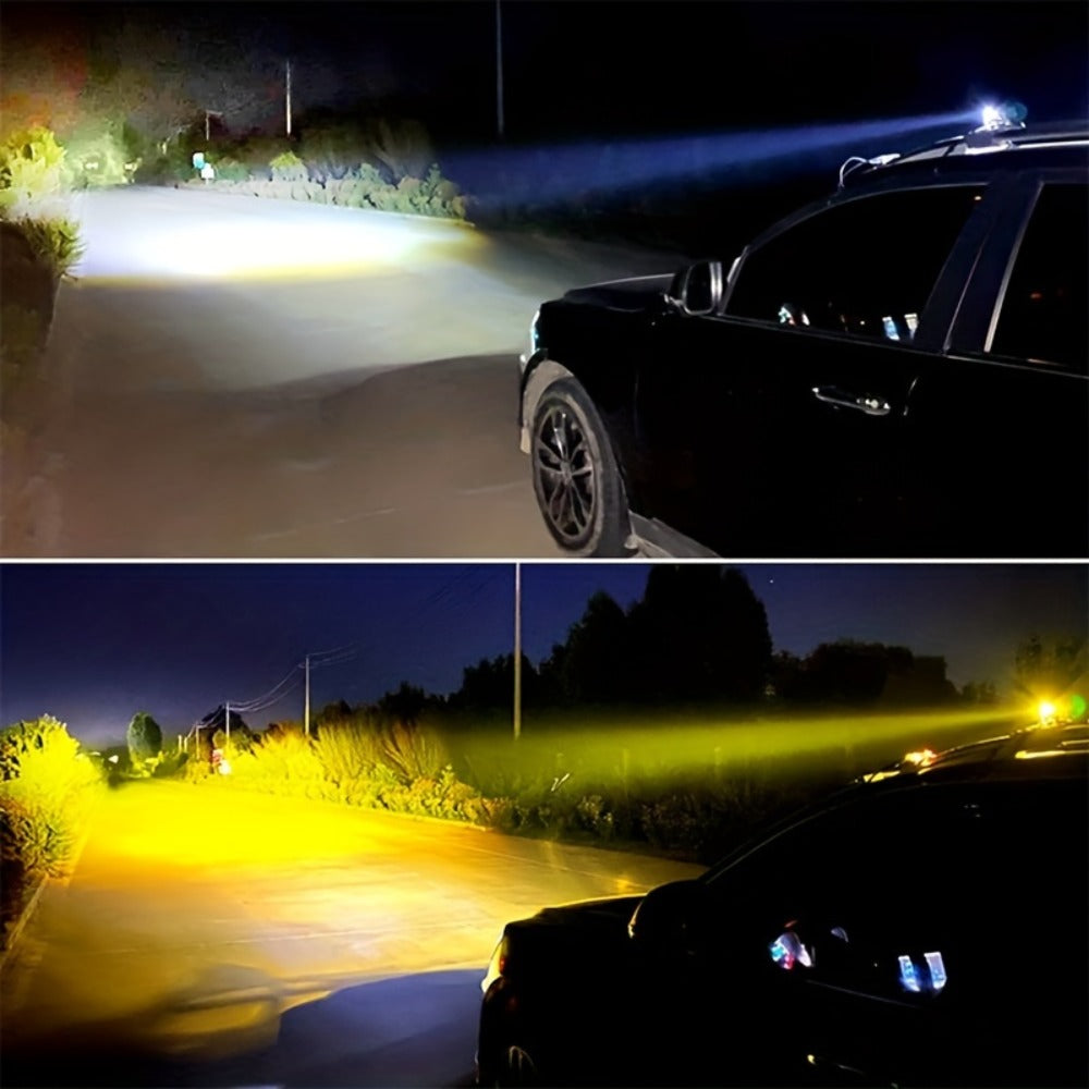 Dual-Color LED Vehicle Work Light Set, Two-Piece 8–80 V Pair with 6000 K White and 3000 K Yellow Output — image 8