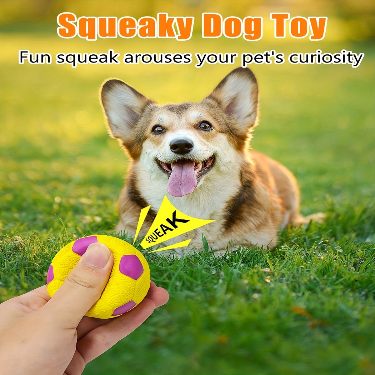 Dog Toy 4-Pack 2.8-Inch Latex Squeaky Sport Balls in Vibrant Colors for Puppies and Small Dogs — image 2