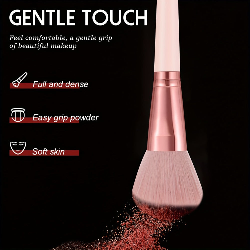 Makeup Brush Set, 46-Piece Nylon Bristle and ABS Handle Kit with Triangle Puff, Foundation Puff and Face-Eye Tools — image 8