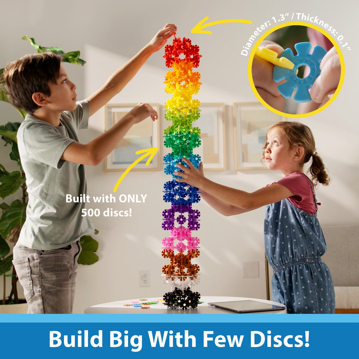 Brain Flakes Interlocking Disc Building Set 500 Pcs with the Listed Color, Size or Set Options for Everyday Use — image 13